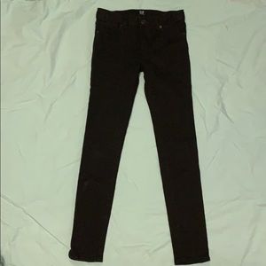 Gap girls black stretch super skinny jeans size 12
